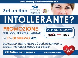 Test Intolleranze Alimentari